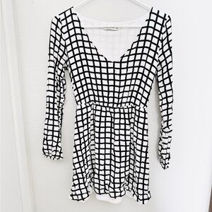 Abercrombie & Fitch Black & White L/S dress XS